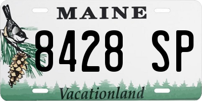ME license plate 8428SP