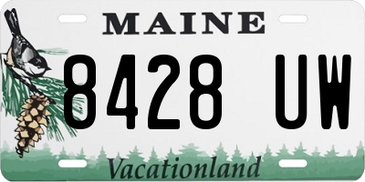 ME license plate 8428UW