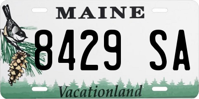 ME license plate 8429SA