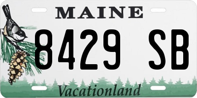 ME license plate 8429SB
