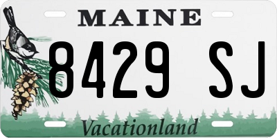 ME license plate 8429SJ