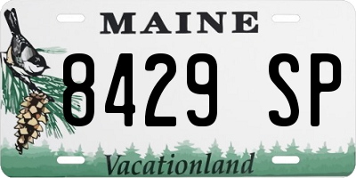 ME license plate 8429SP