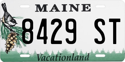 ME license plate 8429ST