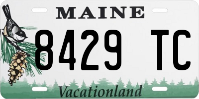 ME license plate 8429TC