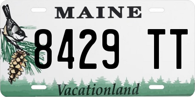 ME license plate 8429TT