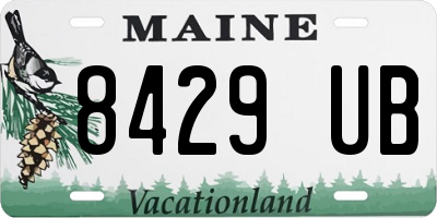 ME license plate 8429UB