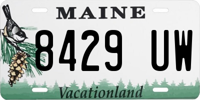 ME license plate 8429UW