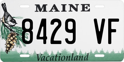 ME license plate 8429VF