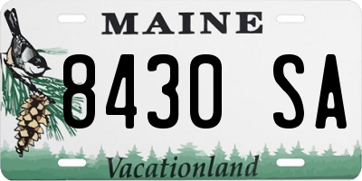 ME license plate 8430SA