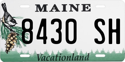 ME license plate 8430SH