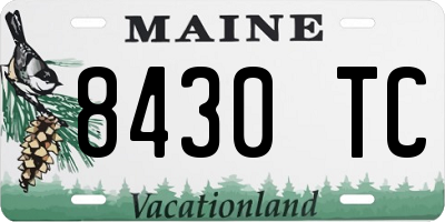 ME license plate 8430TC