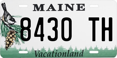 ME license plate 8430TH