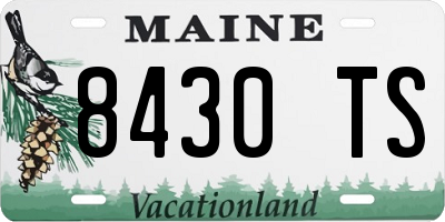 ME license plate 8430TS