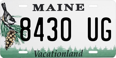 ME license plate 8430UG