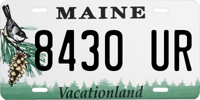 ME license plate 8430UR