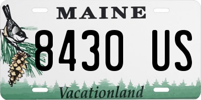 ME license plate 8430US