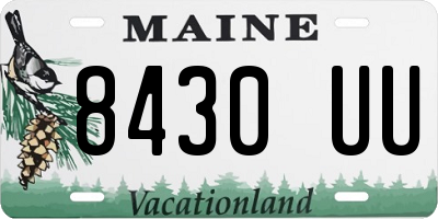 ME license plate 8430UU