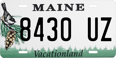 ME license plate 8430UZ