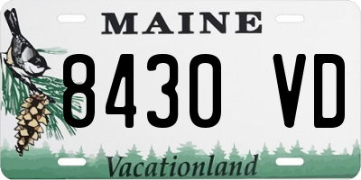 ME license plate 8430VD