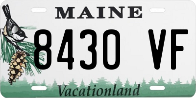 ME license plate 8430VF