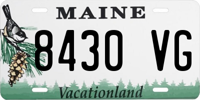 ME license plate 8430VG