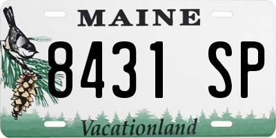 ME license plate 8431SP
