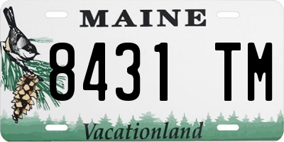 ME license plate 8431TM