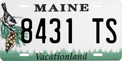 ME license plate 8431TS