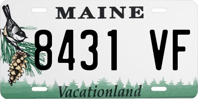 ME license plate 8431VF