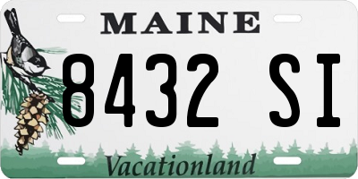 ME license plate 8432SI