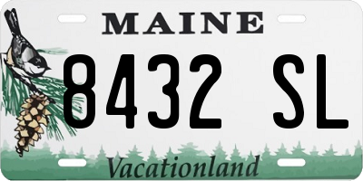 ME license plate 8432SL