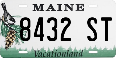 ME license plate 8432ST