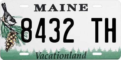 ME license plate 8432TH