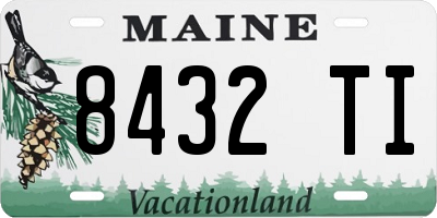 ME license plate 8432TI