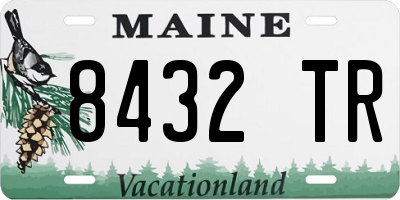 ME license plate 8432TR