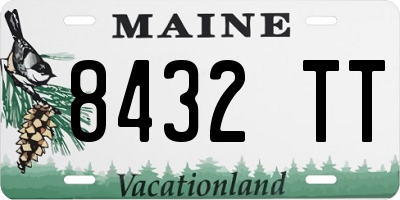 ME license plate 8432TT