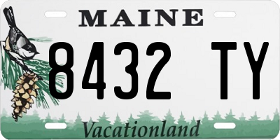 ME license plate 8432TY