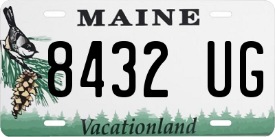 ME license plate 8432UG