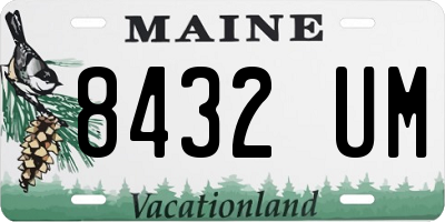 ME license plate 8432UM