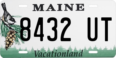 ME license plate 8432UT