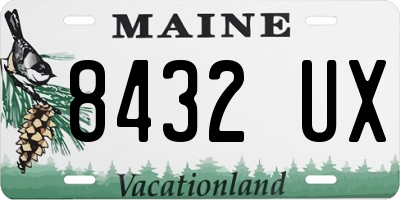 ME license plate 8432UX