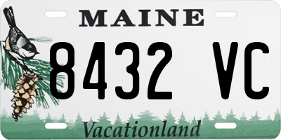 ME license plate 8432VC