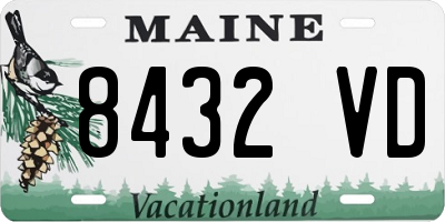 ME license plate 8432VD