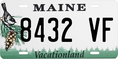 ME license plate 8432VF