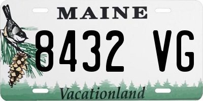 ME license plate 8432VG