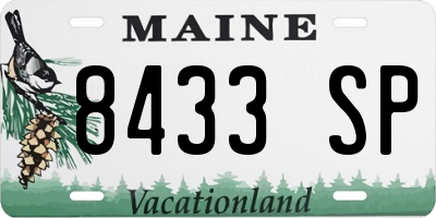 ME license plate 8433SP