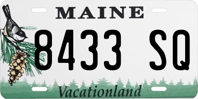 ME license plate 8433SQ