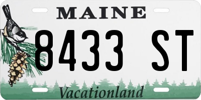 ME license plate 8433ST