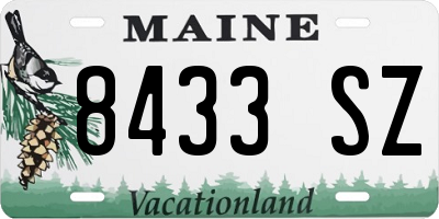 ME license plate 8433SZ