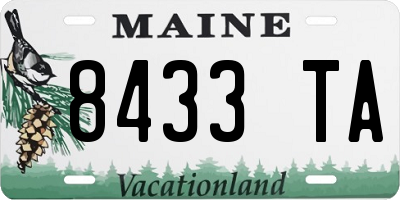 ME license plate 8433TA